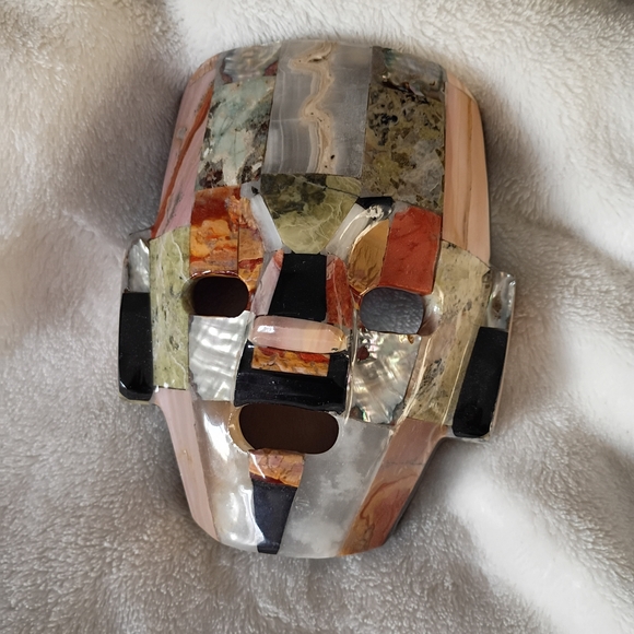 Other - Multicolor Stone Mosaic Mask Mayan Abalon